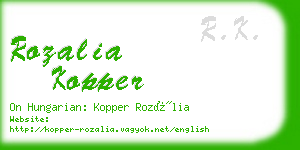 rozalia kopper business card